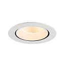 SLV ceiling recessed luminaire NUMINOS GIMBLE XL suitable for VDU workstation IP20, white, lacquered dimmable