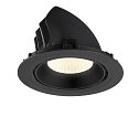 SLV LED Deckeneinbaustrahler NUMINOS GIMBLE XL, 24W, IP20, dimmbar, 40, 4000K, 3800lm, schwarz