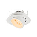 SLV ceiling recessed luminaire NUMINOS GIMBLE XS round, suitable for VDU workstation IP20, white, lacquered dimmable