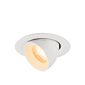 ceiling recessed luminaire NUMINOS GIMBLE XS round, suitable for VDU workstation IP20, white, lacquered dimmable