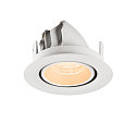 SLV LED Deckeneinbaustrahler NUMINOS GIMBLE XS, rund, 6,9W, IP20, dimmbar, 40, 2700K, 900lm, wei