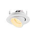 SLV LED Deckeneinbaustrahler NUMINOS GIMBLE XS, rund, 6,9W, IP20, dimmbar, 20, 3000K, 950lm, wei