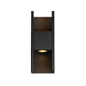 SLV outdoor wall luminaire FLATT II IP65, black, lacquered dimmable