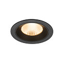 LED Deckeneinbauleuchte NUMINOS L, rund, 17W, IP20, dimmbar, 40, 2700K, 2400lm, schwarz