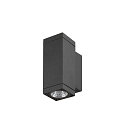 SLV LED Outdoor Wandleuchte THEO PRO S SINGLE, H: 17,5cm, rechteckig, 24, IP65, 6W, 2700K, 600lm, anthrazit
