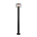 SLV LED Outdoor Stehleuchte TAHA II 90, mit Sensor, 10W, 2200/2700K, 450lm, IP54, schwarz