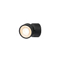 SLV wall and ceiling luminaire KALU 2.0 1 flame, suitable for VDU workstation IP20, black, lacquered dimmable