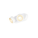 SLV wall and ceiling luminaire KALU 2.0 2 flames, suitable for VDU workstation IP20, white, lacquered dimmable