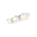 SLV wall and ceiling luminaire KALU 2.0 3 flames, suitable for VDU workstation IP20, white, lacquered dimmable