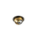 SLV ceiling recessed luminaire DYSKO round IP20, gold, black dimmable