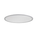 SLV ceiling luminaire PANEL 60 round, suitable for VDU workstation IP20, grey, lacquered dimmable