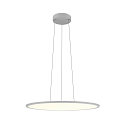 SLV pendant luminaire PANEL 60 round, suitable for VDU workstation IP20, grey dimmable
