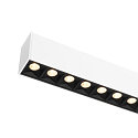 SLV ceiling luminaire GLENOS PRO UGR < 19, suitable for VDU workstation IP20, black, white, lacquered dimmable