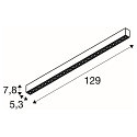 SLV ceiling luminaire GLENOS PRO UGR < 19, suitable for VDU workstation IP20, black, lacquered dimmable