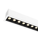 SLV LED Deckeneinbauleuchte GLENOS PRO, 120cm, 75, 30W, UGR19, IP20, IP20, dimmbar, 3000K, 3650lm, wei / schwarz
