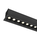 SLV ceiling luminaire GLENOS PRO UGR < 19, suitable for VDU workstation IP20, black, lacquered dimmable