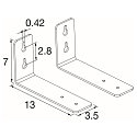 SLV Zubehör für BATTEN FLAT P - Winkel-Halterung für Wandmontage, Lichtaustritt nach unten, 2er-Set, starr, Edelstahl SLV Zubehör für BATTEN FLAT P - Winkel-Halterung für Wandmontage, Lichtaustritt nach unten, 2er-Set, starr, Edelstahl