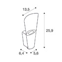 SLV Outdoor LED-Wandleuchte RASTERLYS WL UP/DOWN, IP65 IK03, 16W 2700/3000K 550lm 45�, direkt-indirekt, dimmbar, anthrazit