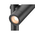 SLV Outdoor LED-Stehleuchte HELIA SLIM POLE DOUBLE, IP65 IK03, Erdspie�-Stativ + Steckerkabel, 2x 6W 2200K 500lm 38�, schaltbar