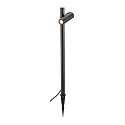 SLV Outdoor LED-Stehleuchte HELIA SLIM POLE SINGLE, IP65 IK03, Erdspie�-Stativ + Steckerkabel, 6W 2200K 500lm 38�, schaltbar