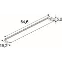 SLV LED Lichtleiste BATTEN FLAT P 600 27 830/840/850 ML, DALI2 WH, 12W, 3000/5000K, 1505lm, IP44, wei�