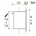 Einbauleuchte FRAME BASIC LED, Gehäuse silbergrau, LED warmweiß