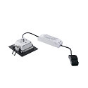 SLV LED Recessed luminaire FRAME BASIC LED SET Downlight, 9,4W, SMD LED, 3000K, 90, incl. Driver, Clip springs, black