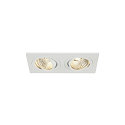 Apparecchio da incasso a soffitto NEW TRIA 2 DL SQUARE SET angolare, Bianco