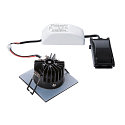 Outdoor LED Downlight PATTA-I SQUARE, IP65, 12W 3000K 910lm 38, dimmbar, inkl. Treiber, Schwarz
