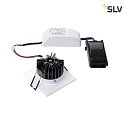 SLV Apparecchio da incasso a soffitto PATTA-I SQUARE angolare, rigido IP65 / IP20, Bianco dimmerabile