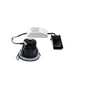 Outdoor LED Einbau-Downlight PATTA-F, rund, rückversetzt, IP65 IK02, dimmbar, inkl. Treiber, 12W 3000K 745lm 38°, Schwarz