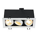 SLV Apparecchio da incasso a soffitto KADUX 3 GU10 GU10, Bianco