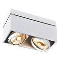 Ceiling spot KARDAMOD SURFACE SQUARE ES111 Double, square, 2x GU10, white