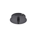Ceiling canopy FITU 1, round, incl. strain relief, black