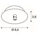 SLV Rosace de plafond pour FITU PD 1 voie, rond noir 
