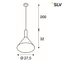 SLV Luci a sospesione PHELIA 275 E27, Nero