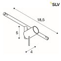 Lampe à corde SYROS QR-C51 pivotant, rotatif GU5.3, blanche gradable