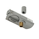 1-Phase track adapter incl. strain relief, silver grey