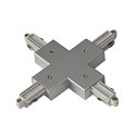X-coupler for 1-Phase High Voltage track, mounted version, silver grey