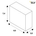 SLV Adapter für 1-Phasen HV-Stromschiene, elektrisch, mit Haken, Weiß
