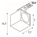 SLV Faretto monofase ALTRA DICE angolare, incluso adattatore monofase GU10, Bianco