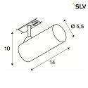 SLV HELIA 50 LED Spot for 1-Phase high-voltage track, 35°, black