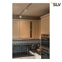 SLV 1-Projecteur monophasé LIGHT EYE GU10 adaptateur monophasé inclus GU10, chrome, blanche