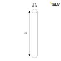 Eutrac EUTRAC Pendelabhängung 120cm starr für 3-Phasen HV-Schiene, M13 Gewinde, silbergrau