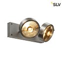 SLV Wall luminaire KALU 2 QPAR111 Ceiling luminaire, ES111, max. 2x75W, alu brushed