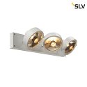 SLV Lampada da parete e soffitto KALU CW TRIPLE QPAR111 3-Lampadine, girevole, ruotabile GU10 IP20, Bianco dimmerabile