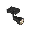 SLV Spot PURI 1 avec anneau dcoratif GU10, noir 