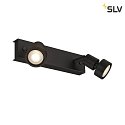 SLV Wall luminaire PURI 2 Ceiling luminaire, GU10, max. 2x50W, with Decoring, black