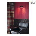 SLV Wall luminaire PURI 2 Ceiling luminaire, GU10, max. 2x50W, with Decoring, black