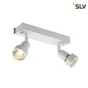 SLV Wall luminaire PURI 2 Ceiling luminaire, GU10, max. 2x50W, with Decoring, white